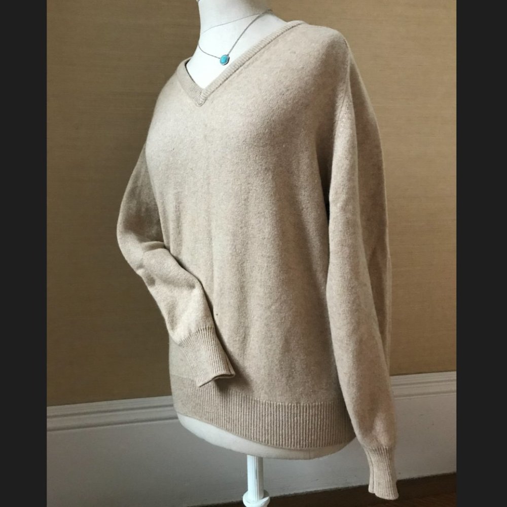 100% CASHMERE CAMEL TOP